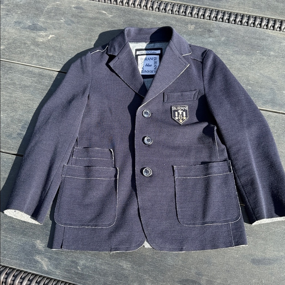 Burani Blue Boys Wool Blazer Jacket 6A